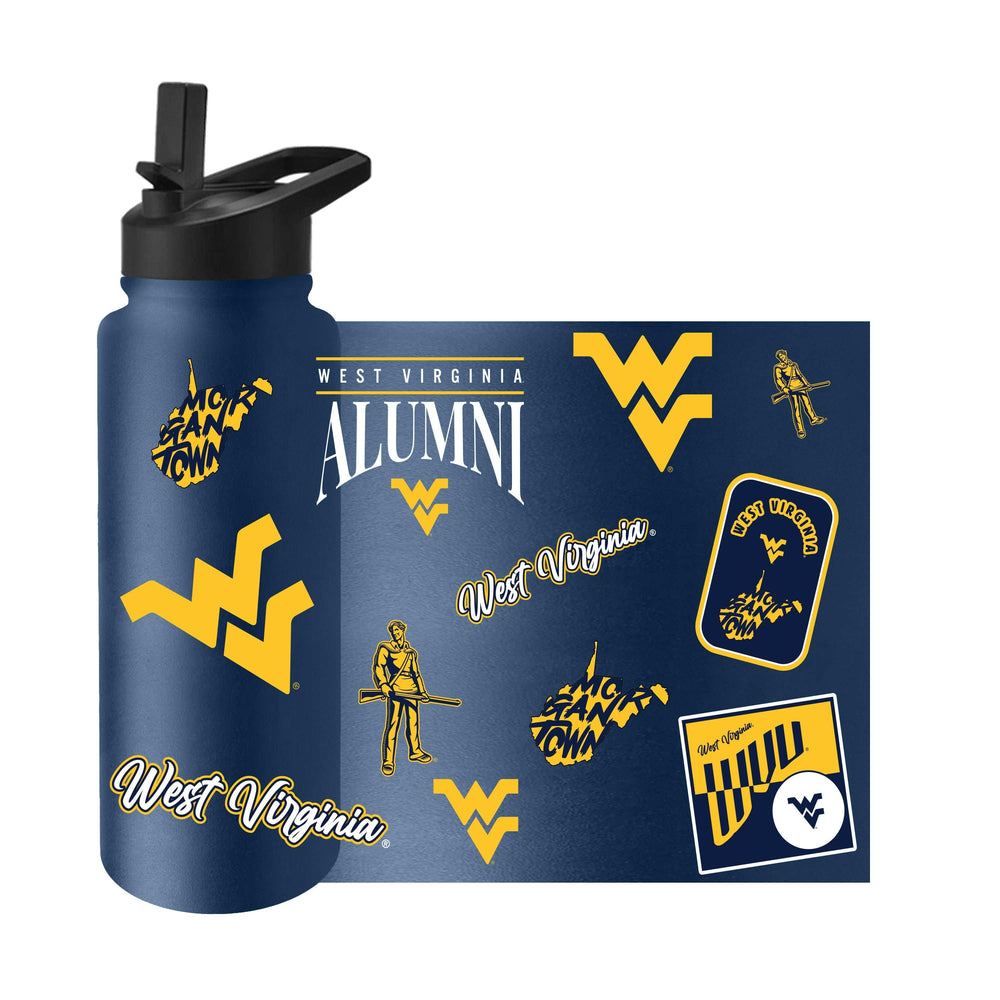 West Virginia Alumni 34oz Quencher Bottle - Logo Brands - Flyclothing LLC