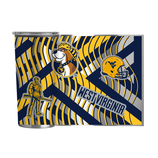 West Virginia 20oz Flex Plastic Wall Stainless Tumbler - Logo Brands - Flyclothing LLC