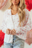 Heart Print Collared Neck Long Sleeve Shirt - Trendsi - Flyclothing LLC