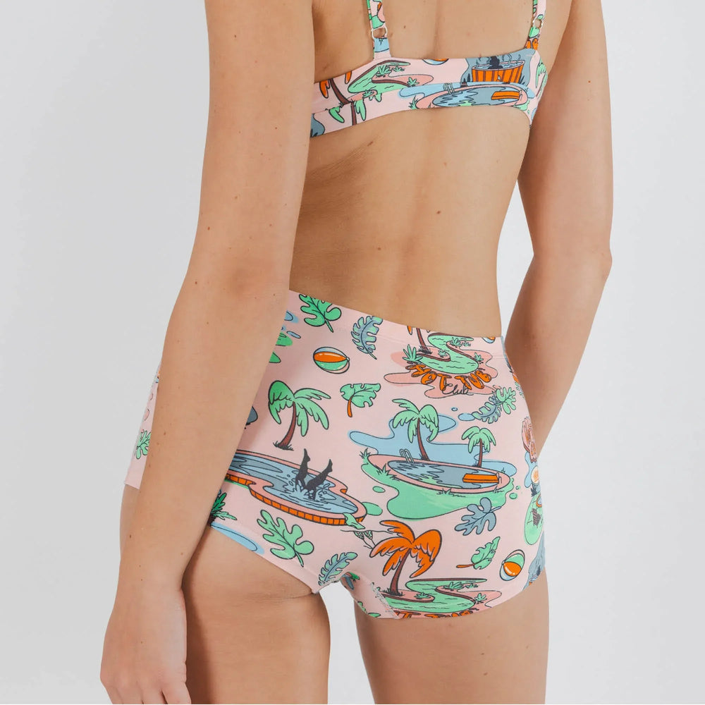 The Motel Hotel | Palm Springs Tropical Modal Boyshort Underwear - Shinesty - Flyclothing LLC