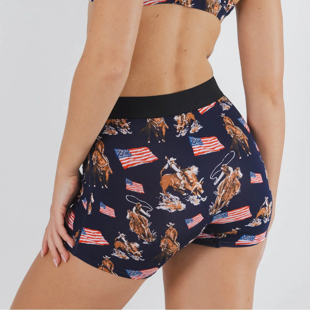 The Bootstraps & Chaps | Americana Cowboy Women’s Boxers - Shinesty - Flyclothing LLC