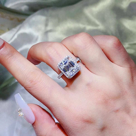 5 Carat Moissanite 925 Sterling Silver Ring - Trendsi - Flyclothing LLC