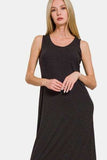 Zenana Scoop Neck Wide Strap Tank Dress - Trendsi - Flyclothing LLC