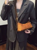Vintage Suede Hobo Shoulder Bag - Trendsi - Flyclothing LLC