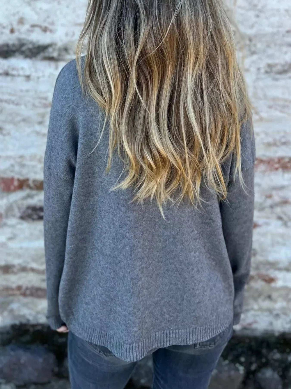 Full Size Turtleneck Long Sleeve Sweater Plus Size - Trendsi - Flyclothing LLC