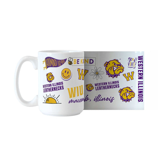 Western Illinois 15oz Native Sublimated Mug - Logo Brands - Flyclothing LLC