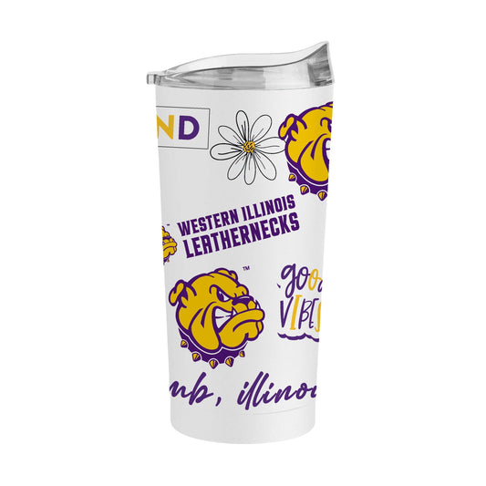 Western Illinois 20oz Native Powder Coat Tumbler - Logo Brands - Flyclothing LLC