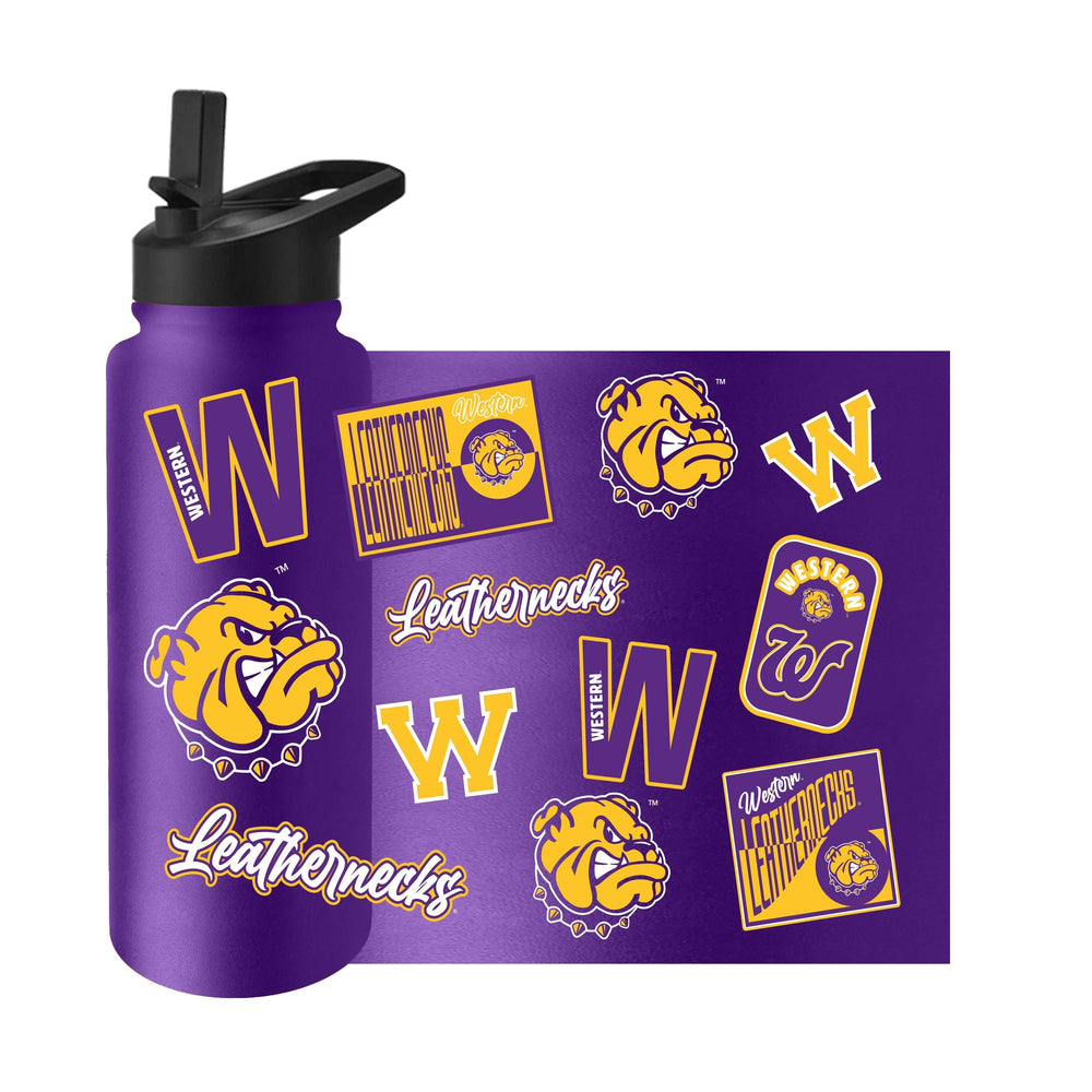Western Illinois 34oz Dreamweave Quencher Bottle - Logo Brands - Flyclothing LLC