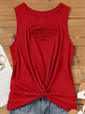 Cutout Twisted Round Neck Tank - Trendsi - Flyclothing LLC