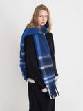 Fringe Plaid Polyester Scarf - Trendsi - Flyclothing LLC
