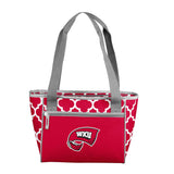Western Kentucky Quatrefoil 16 Can Cooler Tote - Logo Brands - Flyclothing LLC