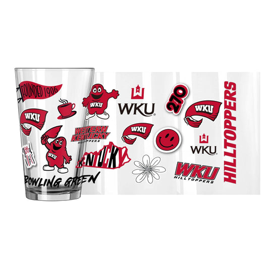 Western Kentucky 16oz Native Pint Glass - Logo Brands - Flyclothing LLC