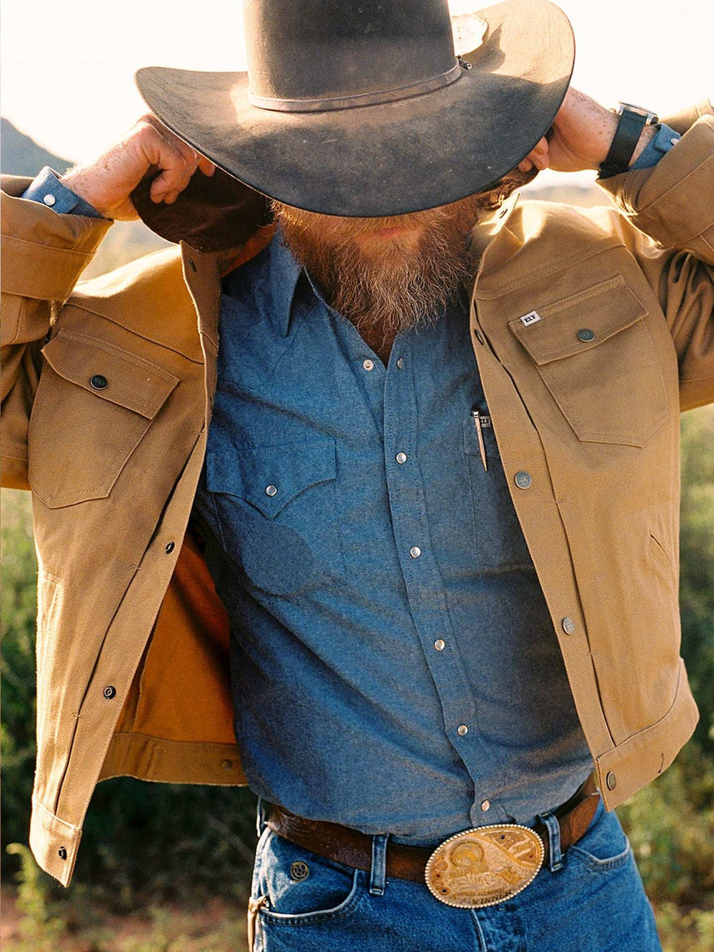 Men's Ely Cattleman Vintage Reissue Twill Trucker Jacket - Ely Cattleman - Flyclothing LLC