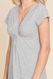 Culture Code Full Size Striped Twisted Detail Dress - Trendsi - Flyclothing LLC