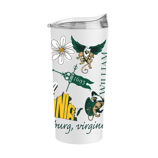 Willam and Mary 20oz Native Powder Coat Tumbler - Logo Brands - Flyclothing LLC