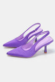 PU Leather Point Toe Pumps - Trendsi - Flyclothing LLC