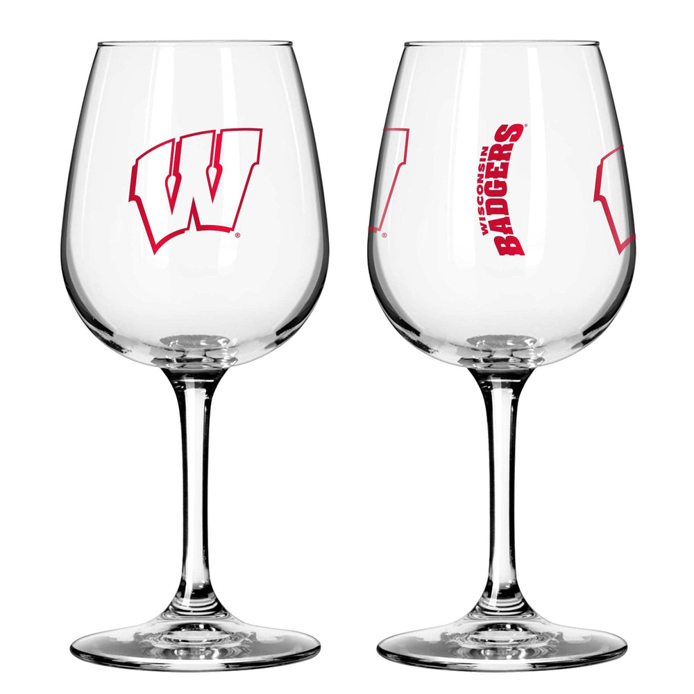 Wisconsin 12oz Gameday Stemmed Wine Glass - Logo Brands - Flyclothing LLC