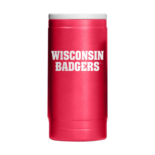 Wisconsin Flipside Powder Coat Slim Can Coolie - Logo Brands - Flyclothing LLC