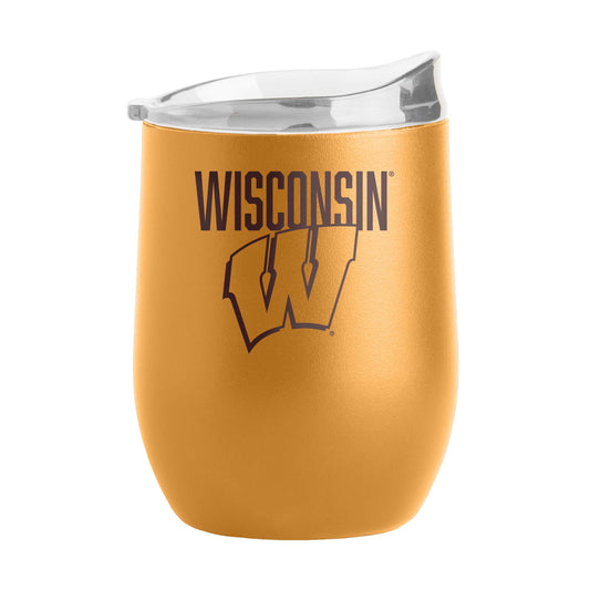 Wisconsin 16oz Huddle Powder Coat Curved Beverage - Logo Brands - Flyclothing LLC