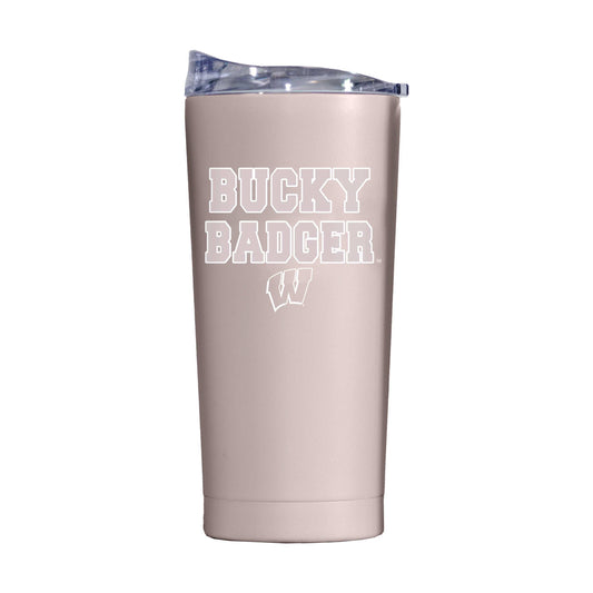 Wisconsin 20oz Stencil Powder Coat Tumbler - Logo Brands - Flyclothing LLC