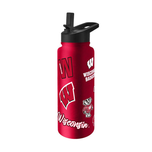Wisconsin 34oz Dreamweave Quencher Bottle - Logo Brands - Flyclothing LLC