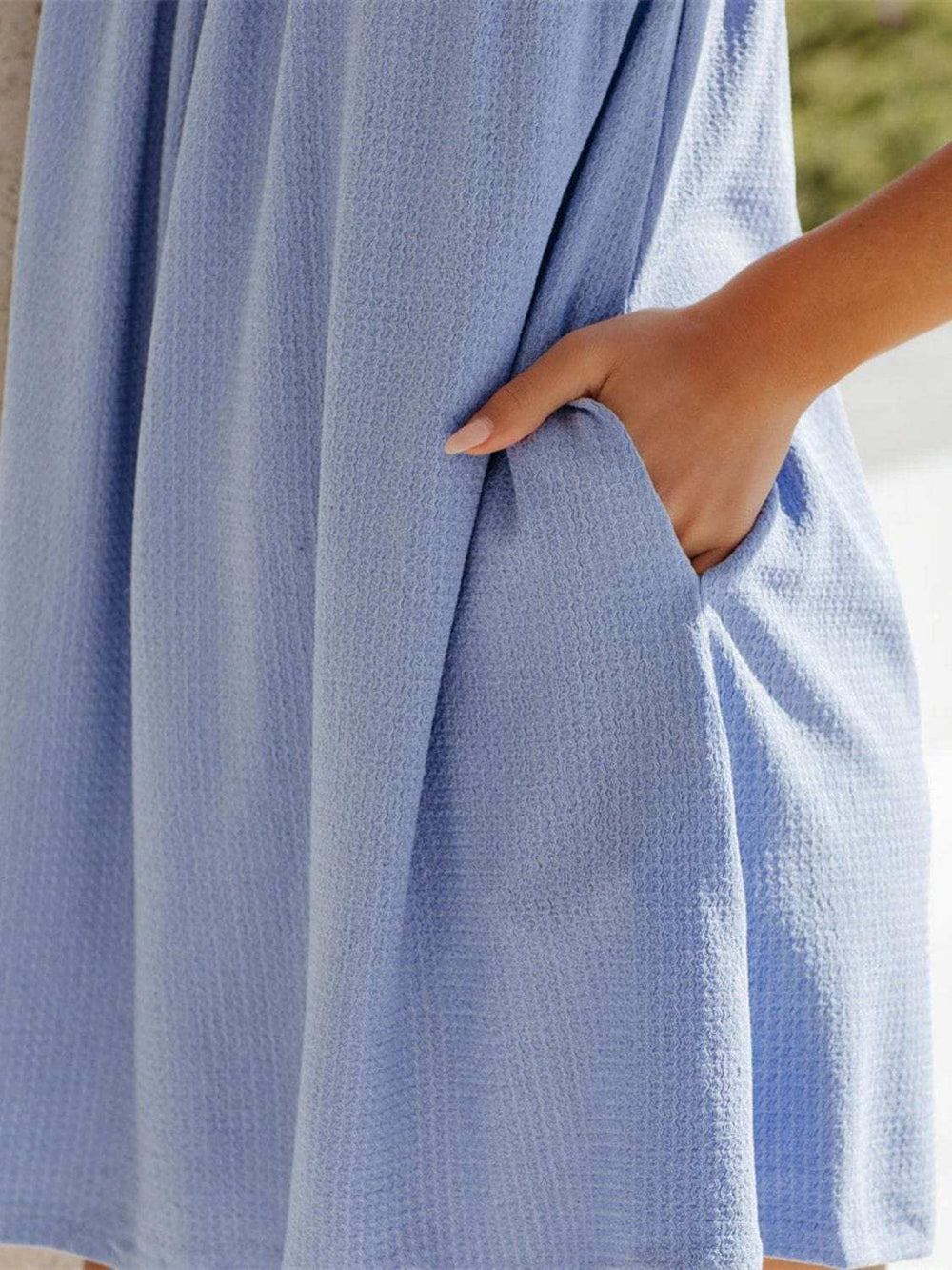 Full Size Frill Pocketed Square Neck Wide Strap Dress - Trendsi - Flyclothing LLC