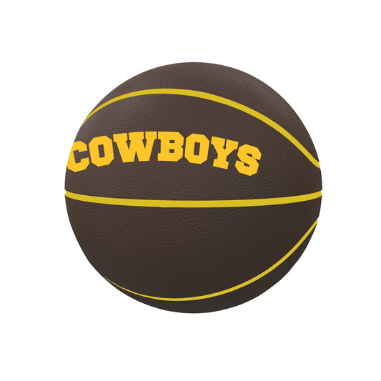 Wyoming Mascot Mini Size Rubber Basketball - Logo Brands - Flyclothing LLC
