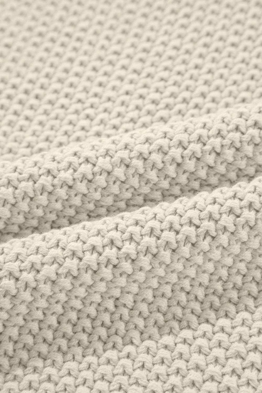 Turtleneck Cap Sleeve Sweater - Trendsi - Flyclothing LLC