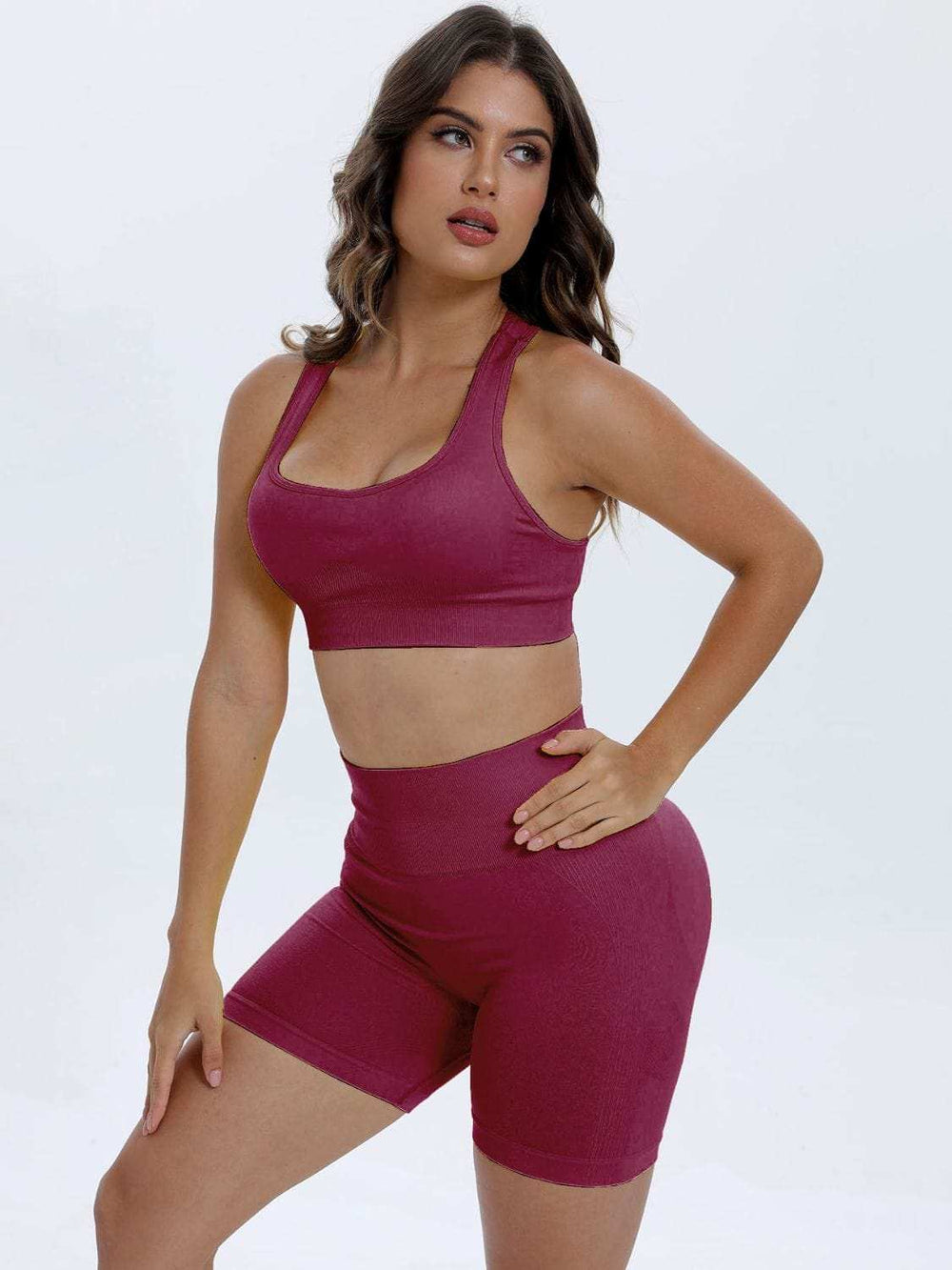 Scoop Neck Wide Strap Top and Shorts Active Set - Trendsi - Flyclothing LLC