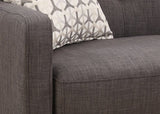 61" Charcoal And Black Loveseat and Toss Pillows - Homeroots - Flyclothing LLC