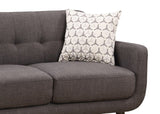 61" Charcoal And Black Loveseat and Toss Pillows - Homeroots - Flyclothing LLC