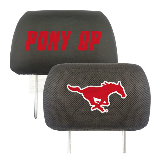 Southern Methodist University Head Rest Cover - Logo Brands - Flyclothing LLC