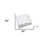 White Twin Microfiber Thread Count Down Alternative Duvet Insert - Homeroots - Flyclothing LLC