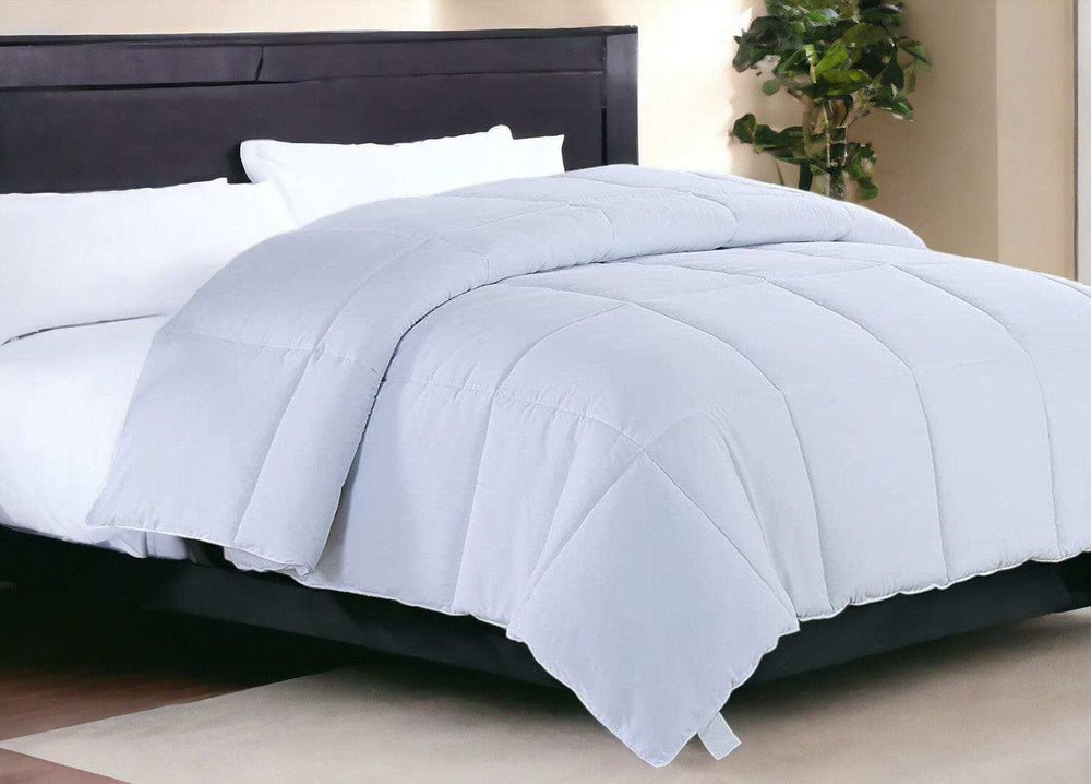 White Twin Microfiber Thread Count Down Alternative Duvet Insert - Homeroots - Flyclothing LLC