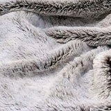 Gray Faux Fur Ombre Plush Throw - Homeroots - Flyclothing LLC