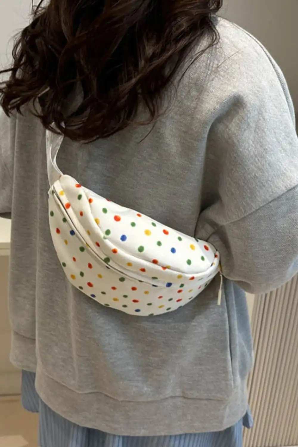 Contrast Polka Dot Crossbody Bag - Trendsi - Flyclothing LLC