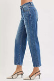 RISEN High Rise Crop Straight Jeans - Trendsi - Flyclothing LLC