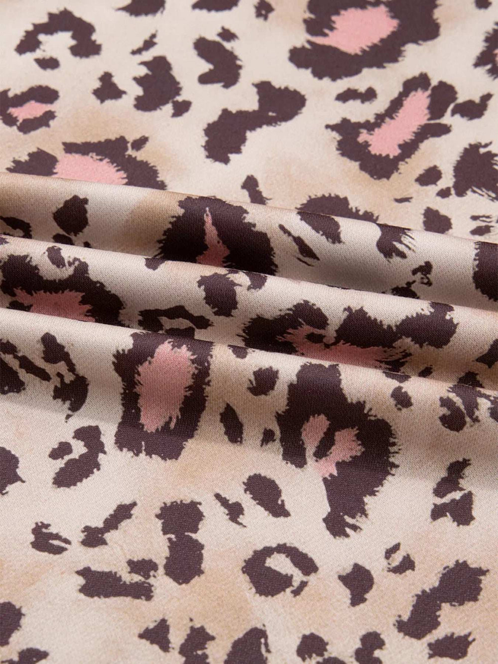 Plus Size Leopard Long Sleeve Drawstring Hoodie - Trendsi - Flyclothing LLC