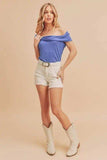 Aemi + Co Off-Shoulder Short Sleeve Top - Trendsi - Flyclothing LLC