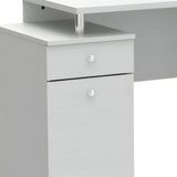 51" White Computer Desk With Five Drawers - Homeroots - Flyclothing LLC