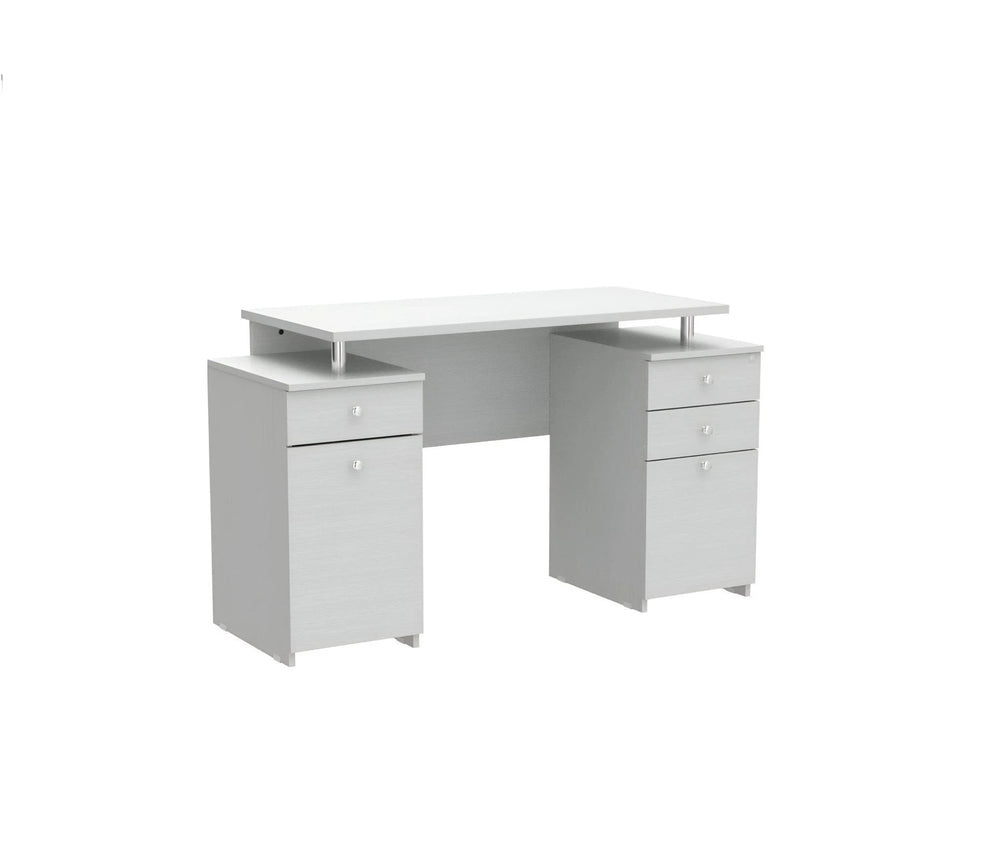 51" White Computer Desk With Five Drawers - Homeroots - Flyclothing LLC