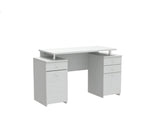 51" White Computer Desk With Five Drawers - Homeroots - Flyclothing LLC