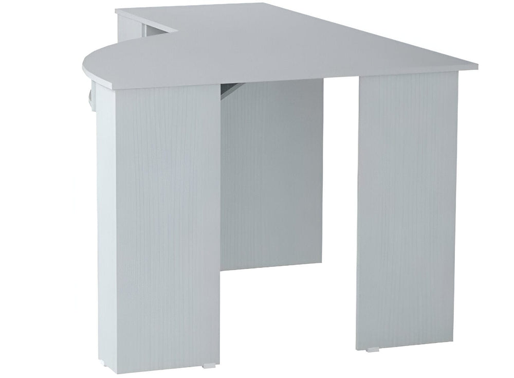 59" White Corner Computer Desk With Two Drawers - Homeroots - Flyclothing LLC