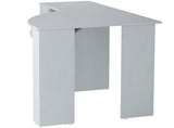 59" White Corner Computer Desk With Two Drawers - Homeroots - Flyclothing LLC