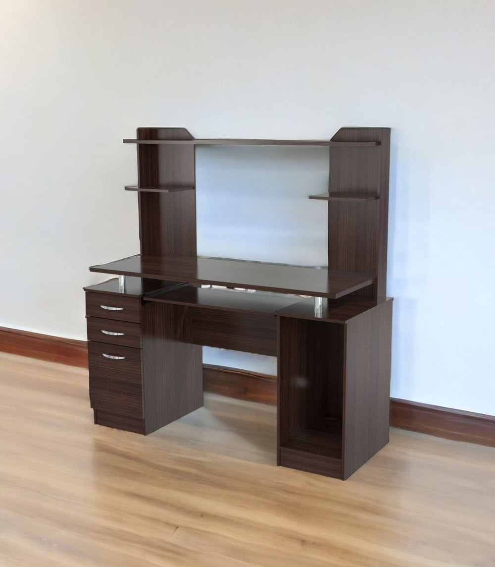 51" Espresso Computer Desk With Two Drawers - Homeroots - Flyclothing LLC