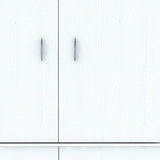 47" White Melamine Mirrored Four Drawer Combo Dresser - Homeroots