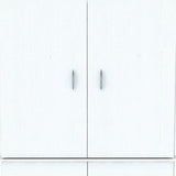 47" White Melamine Mirrored Four Drawer Combo Dresser - Homeroots