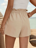 Tied Elastic Waist Shorts with Pockets - Trendsi - Flyclothing LLC