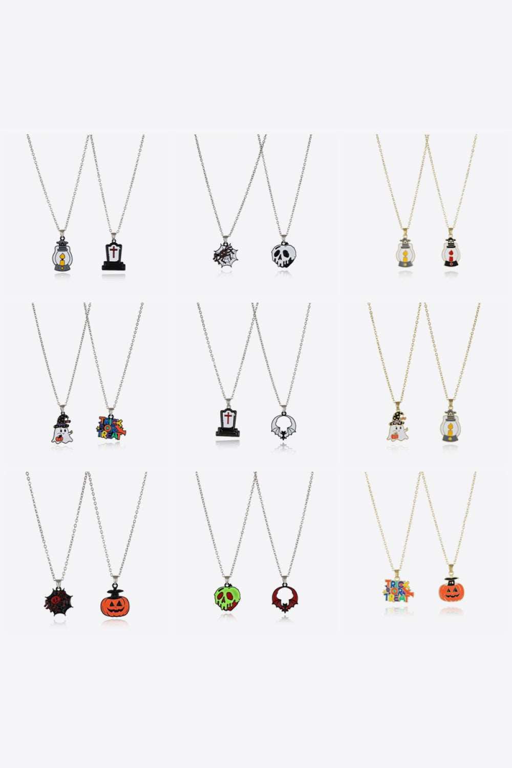 Two-Piece Halloween Theme Necklace Set - Trendsi - Flyclothing LLC