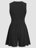 Ruched Plunge Sleeveless Romper - Trendsi - Flyclothing LLC